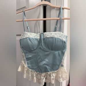SHEIN Blue Lace Trim Camisole